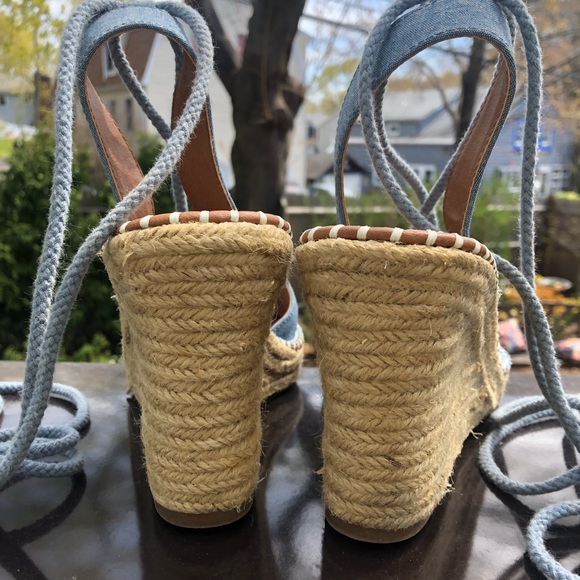 Rampage ‘Harriet’ Espadrilles Wedge Heel Tie Ankle NWOB - Picture 5 of 8